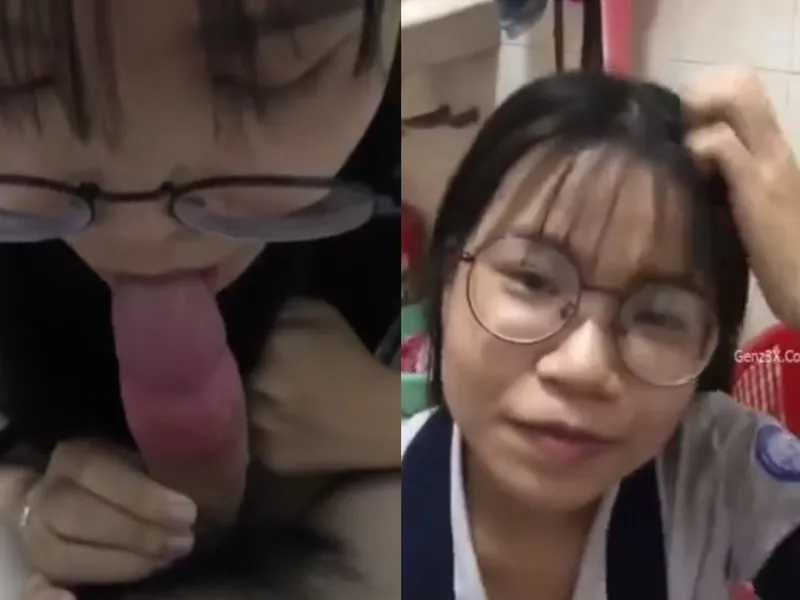 "mày liếm mạnh đi tao sắp ra rồi", em xinh liếm dương vật cho thằng bạn thân